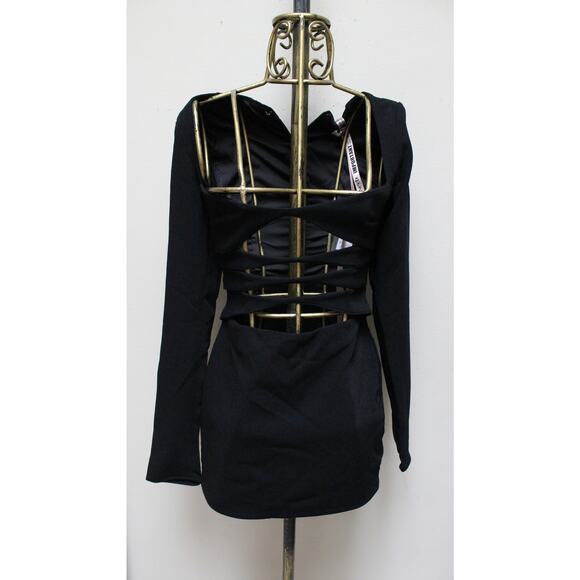 NWT House of CB Elize Black Cutout Mini Dress Size Small - Picture 2 of 5